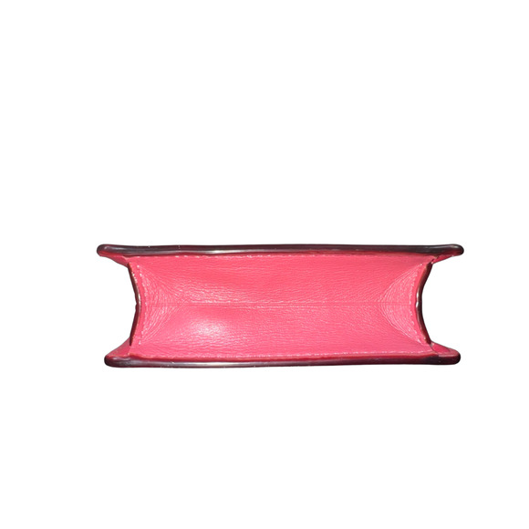 Coach Snap Phone Crossbody Signature Coated Canvas Leather 76357 Red Chain Strap - Picture 6 of 12